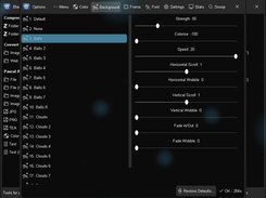 Changing the background scheme - click "Options > Background"