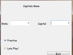 Capital Game Application Main Screen