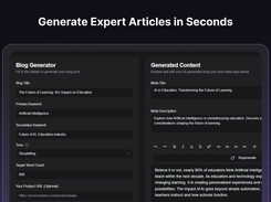 Generate Expert Article in Seconds