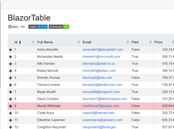 BlazorTable Screenshot 1