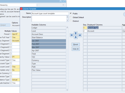 User configurable report data
