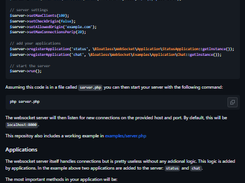 Bloatless PHP WebSockets Screenshot 1
