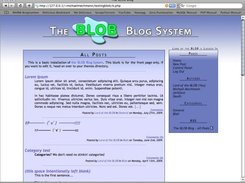 The development BLOB running in Safari, default theme.