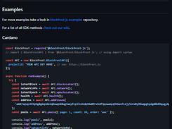 blockfrost-js Screenshot 2