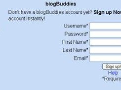 This page lets a user login or create a new account.