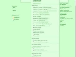 This is admin.php, showing a multitude of options.
