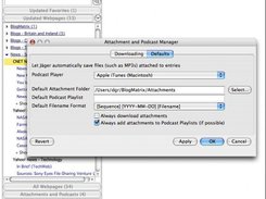 Podcasting Manager on Macintosh