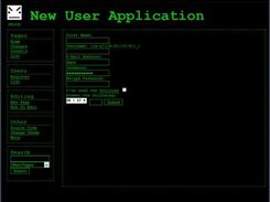 User registration in terminal theme