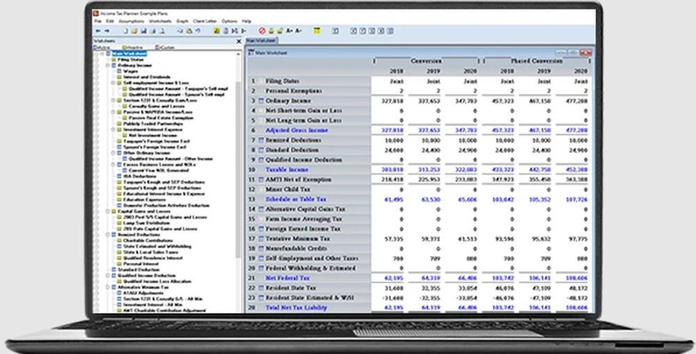 Bloomberg Income Tax Planner Screenshot 1