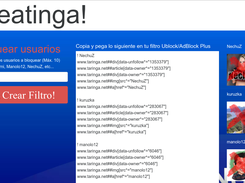 Generación del filtro con múltiples usuarios
