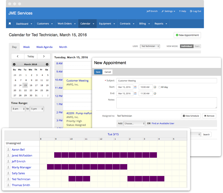 BlueFolder Scheduling and Assignments