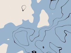 Early contour map from one of the maps.