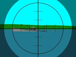 A Liberty Class ship takes a direct torpedo hit.