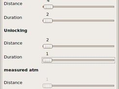 The distance tuning settings