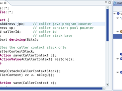 Eclipse outline with code highlighting