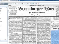 Page view of a newspaper with selectable articles