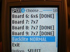 Menu shown on Nokia 6230i