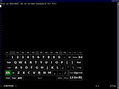 Boarded used to write into the Vim editor