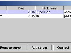 List of known servers before connecting to a server