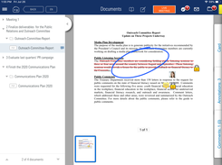 The document viewer allows you to make annotations and send comments to colleagues.