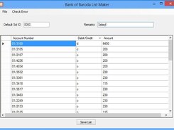 Bank of Baroda List Maker