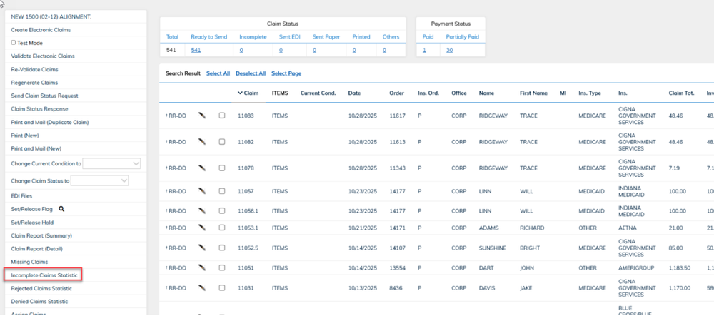 Auto generate tasks and view custom steps needed based on item/insurance to process workflows