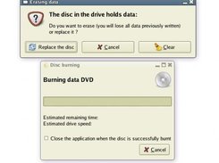 Burn dialog