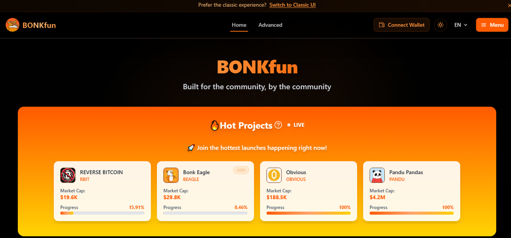 BONKfun Screenshot 1