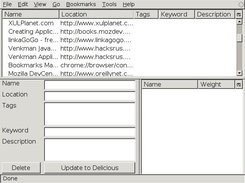 Main window of BookmarkExt
