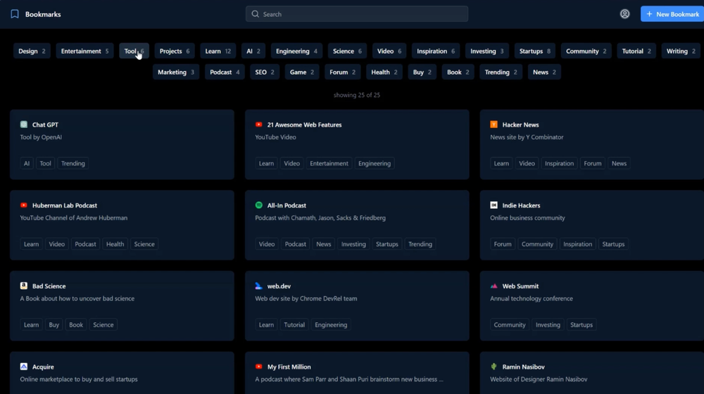BookmarkManager.com Screenshot 1