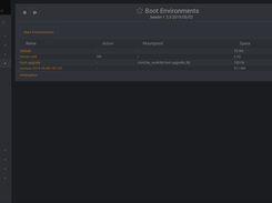 Boot Environments Manager for Webmin Screenshot 1