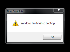 This is the only thing you'll see. Everything runs without user intervention.