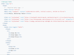 Bootstrap Table Screenshot 1