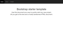 Bootstrap starter template