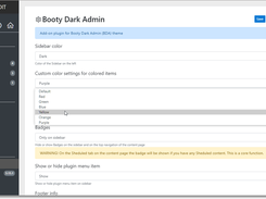 Booty Dark Admin Plugin Screenshot 2