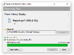 Receiving file transfers