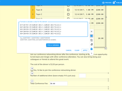 Zapof Form with built-in Excel compatible functions