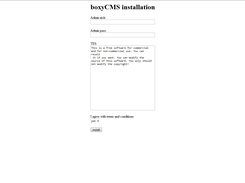 boxyCMS free and lightweight cms Screenshot 2
