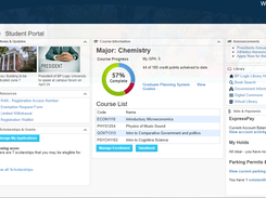 Higher Ed Student Portal Dashboard