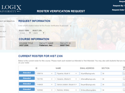 Higher Ed Roster Verification Request