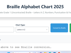 Braille Alphabet Chart