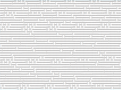 Piece of generated brainfuck code.