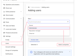 Multi-access: user access management