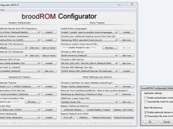 broodROM Configurator BETA 4 (with options menu open)