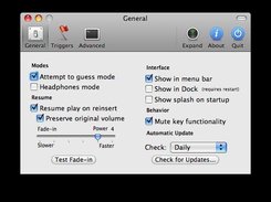 Main preference screen