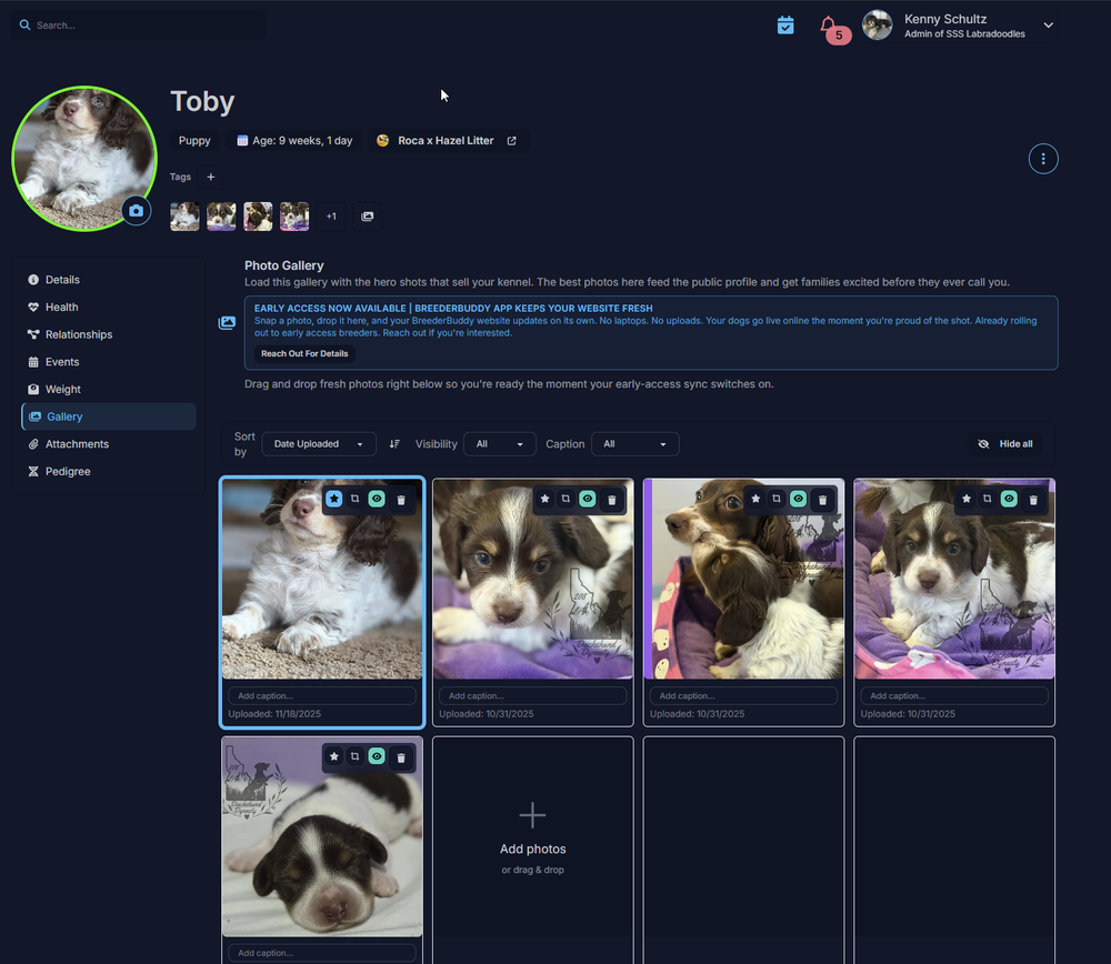 Dog Profile Page