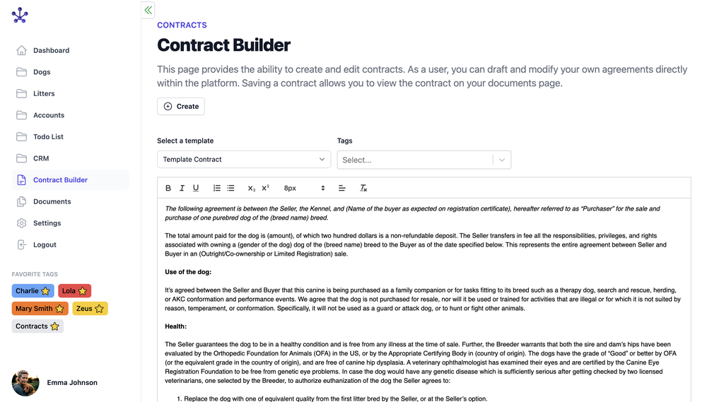 Contract Builder