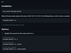 Brew PHP Switcher Screenshot 1