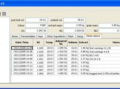 main window showing observations