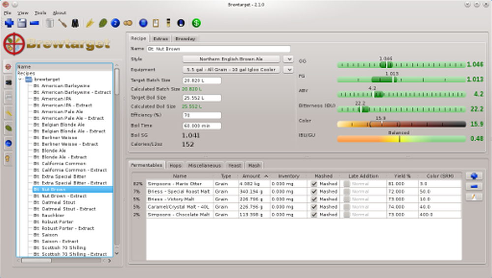 Brewtarget Screenshot 1